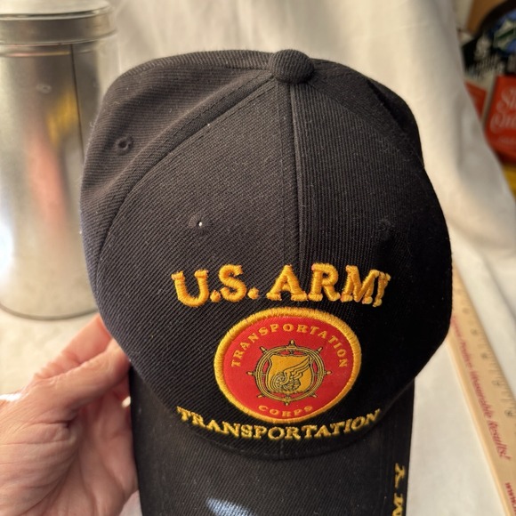 U.S. Army Transportation Embroidered Black Baseball Cap Acrylic adjustable - Picture 8 of 8